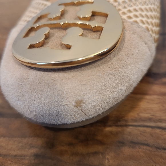 Tory Burch Reva Suede Toe Snake Print Ballet Flat - Picture 4 of 13